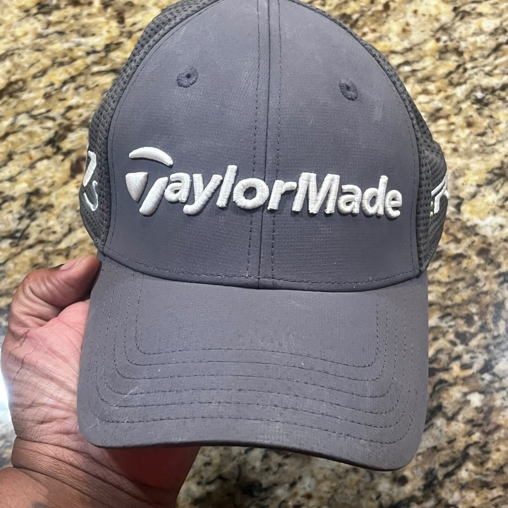 TaylorMade Golf Hat Mens S/M Gray R11s RBZ RocketBallz A-Flex Mesh Back Cap